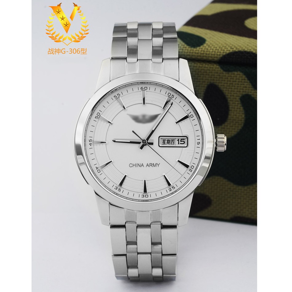 战神G-306型全钢腕表，特色陆纪念收藏手表