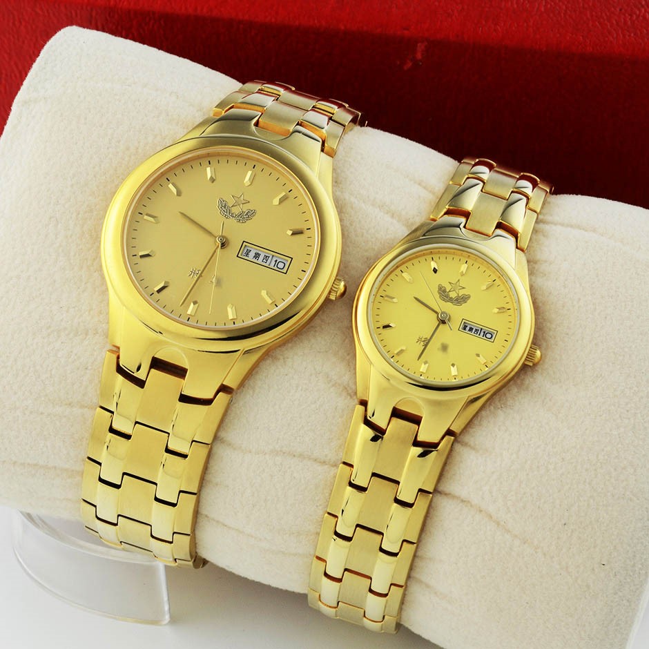 经典战神G-208型镀金手表，金色手表薄款情侣对表，情侣表 金色 对表