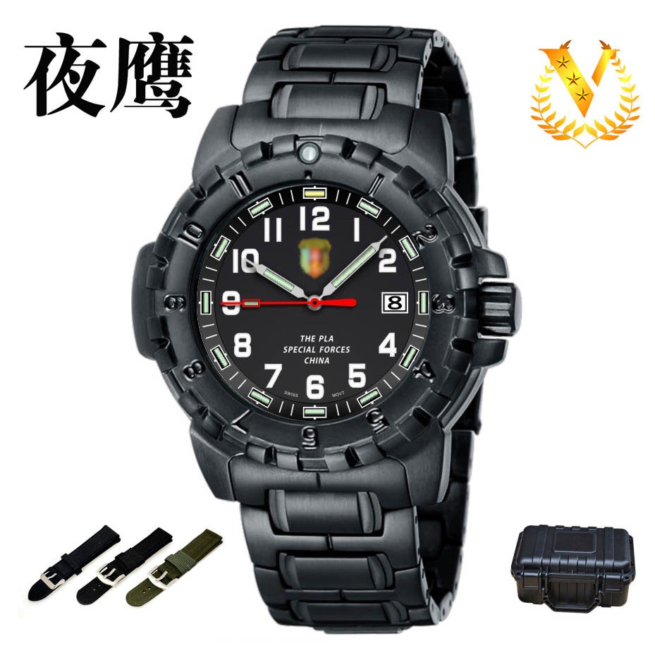 夜鹰1805型氚光战术腕表，瑞士机芯男式手表，战术风