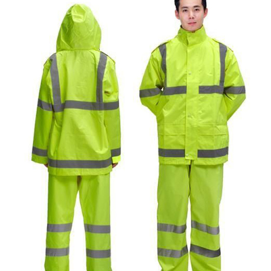 分体式反光雨衣（黄色）安全雨衣