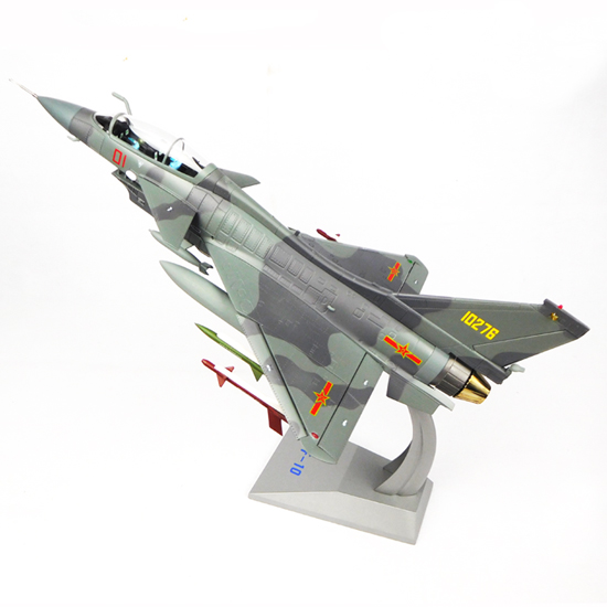 歼10飞机模型歼十1:30双座战斗机模型纯金属军事模型展览模型